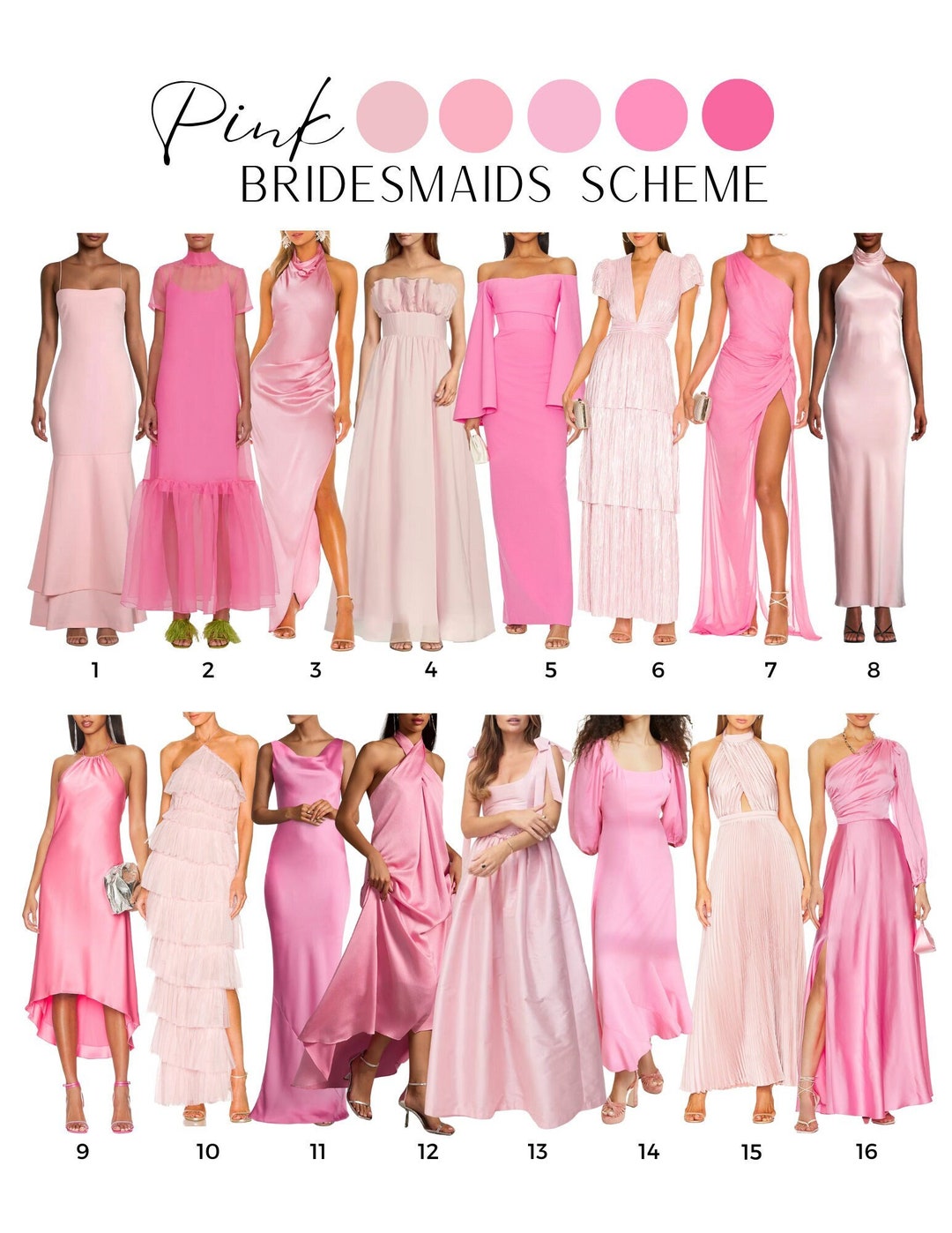 Customized Mismatched Bridesmaids Template Expert Styling for Bridal ...