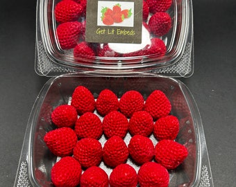 18 Strawberry scented Parasoy Wax Embeds