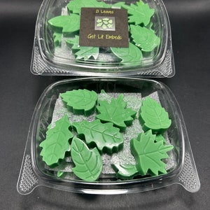21 Green leaf outdoors scented Parasoy Wax Embeds