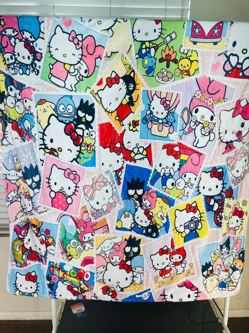 Hello Kitty Kuromi Group Friends Melody Soft and Cozy Blanket - Etsy