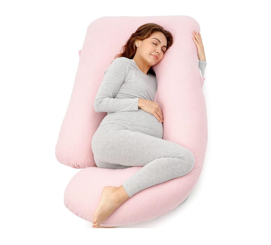 Sophia - Memory Foam & Micro Fiber J-Shaped Pregnancy Pillow for Full – The  White Willow