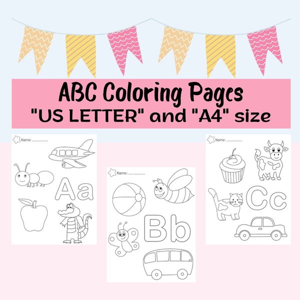 Coloring Pages Printable Alphabet Etsy Israel Coloring Pages Printable Alphabet Etsy Israel