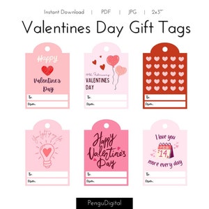 Valentines Day Gift Tags Kids, Valentine Gift Label, Kids School ...