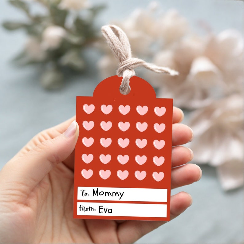 Valentines Day Gift Tags Kids, Valentine Gift Label, Kids School ...