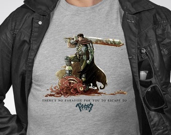 Berserk Guts Manga T-Shirt UNISEX Sizes, Anime Character Guts Quote, Heavy Cotton Relaxed Fit Tee, Perfect Gift for Fellow Berserk Fans