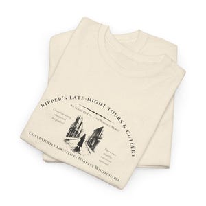 Jack the Ripper Humor T-Shirt | Funny Whitechapel History Tee | Victorian True Crime Shirt | Late Night Tour Meme Gift | Gothic Murder Lore image 2