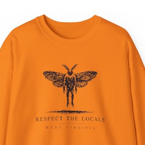 West Virginia Mothman Sweater - Spooky Cryptid Crewneck Graphic for Halloween, Paranormal Enthusiasts, Urban Legend Lovers, and Horror Fans image 7
