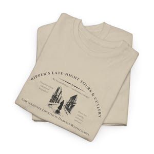 Jack the Ripper Humor T-Shirt | Funny Whitechapel History Tee | Victorian True Crime Shirt | Late Night Tour Meme Gift | Gothic Murder Lore image 3