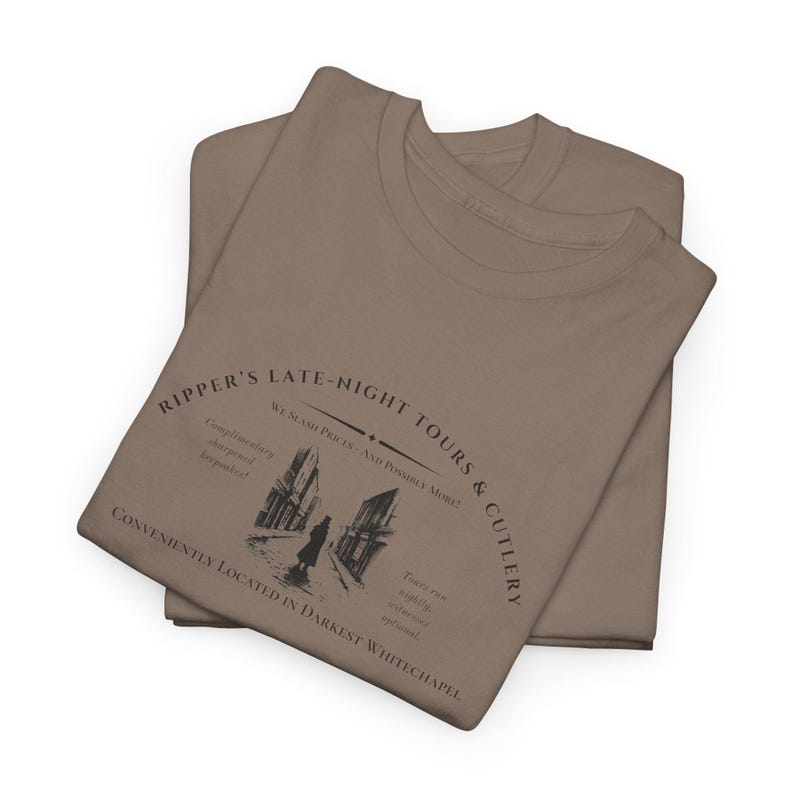 Jack the Ripper Humor T-Shirt | Funny Whitechapel History Tee | Victorian True Crime Shirt | Late Night Tour Meme Gift | Gothic Murder Lore image 5
