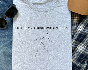 This Is My Thunderstorm Shirt Heavy Cotton Blend UNISEX Size T-Shirt, Great Gift for Storm Lovers, Chasers, Meteorology, Atmospheric Student