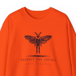 West Virginia Mothman Sweater - Spooky Cryptid Crewneck Graphic for Halloween, Paranormal Enthusiasts, Urban Legend Lovers, and Horror Fans image 6