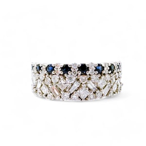 1.00 Cttw. White Diamond Vera Wang Love Ring in 14k White Gold 7.5us