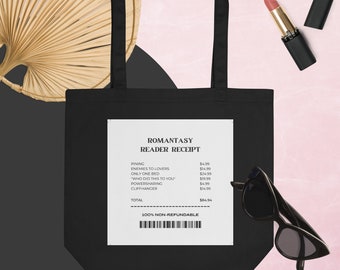 Romantasy Receipt Tote - Black