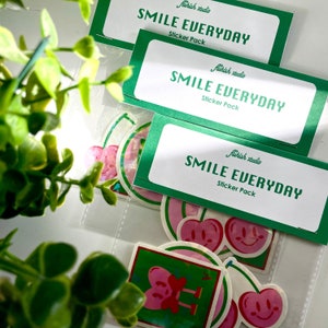 Keep Smiling Glossy Sticker Pack