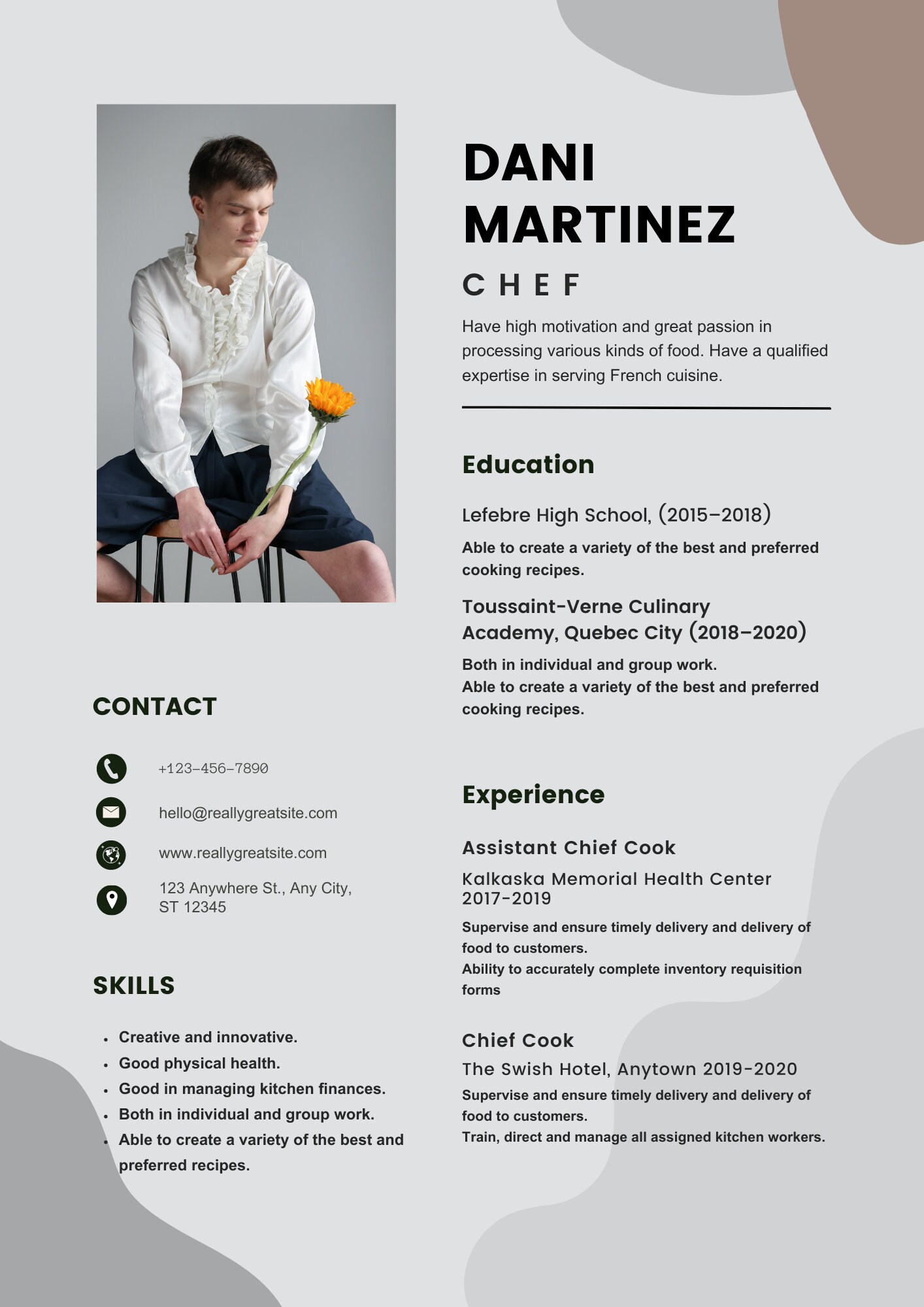 Simple cv resume template professional resume template editable resume