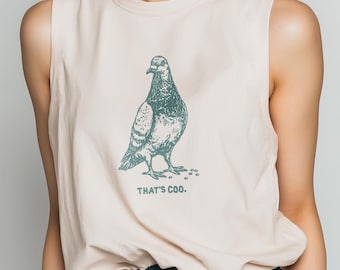 Duif Jersey Muscle Tank Top Punny Bird Shirt voor mannen vrouwen Vintage Wildlife Tanktops, Funny Bird Lover Gift, Retro Camping Mouwloos T-shirt