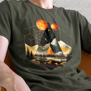 Conspiracy Theories Shirt, Mystical Shirt, Portal Shirt, Pyramid Tee, Surreal Shirt, Sci Fi Shirt, Mount Shasta Shirt, Nature lover’s gift