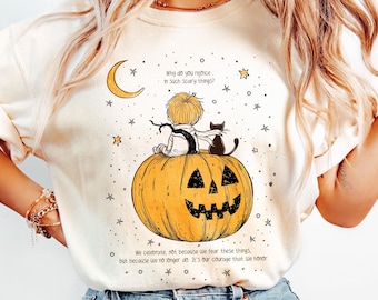 Halloween T-Shirt Comfort Colors Tee Cute Pumpkin Shirt, The Little Prince on the Pumpkin Planet, Halloween Party Costume Spooky Season