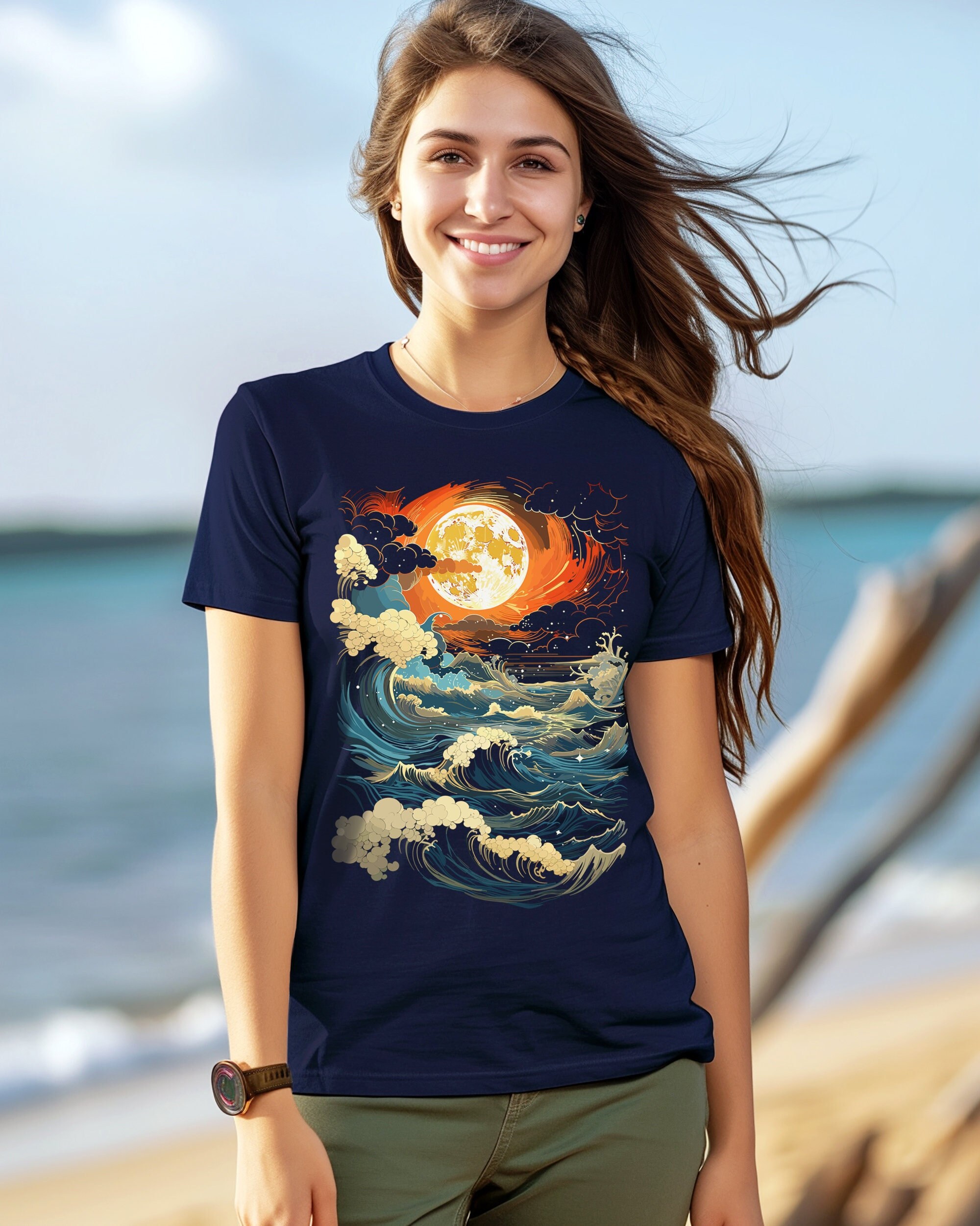 LOOSE FIT TEE UNDER A FULL MOON