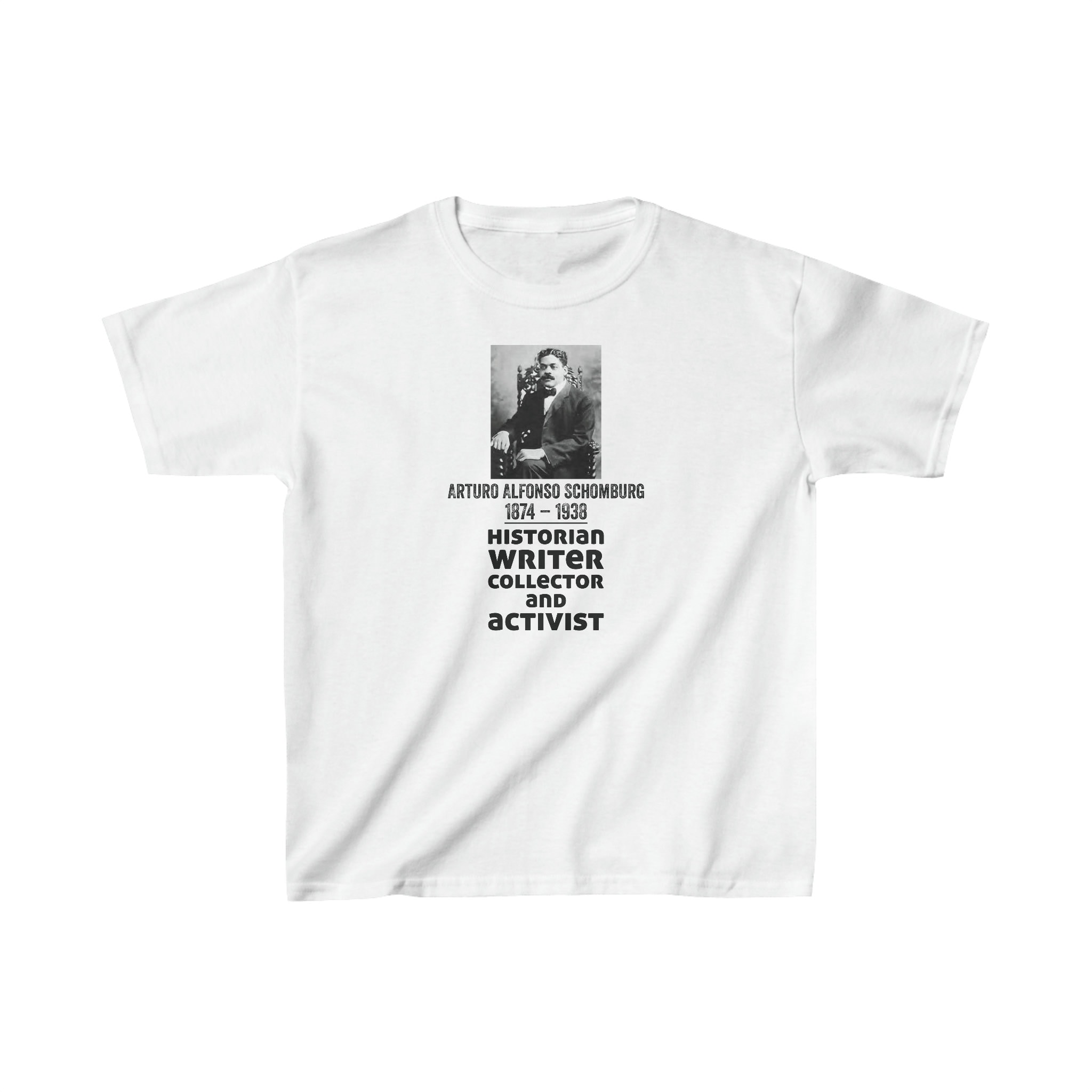 Arturo Alfonso Schomburg T Shirt Black History Icon Afro Latino Historian Cultural Heritage Apparel