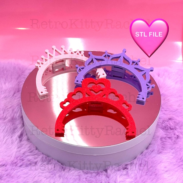 Doll Tiara STL File: Miniature Crowns for Plush Charms