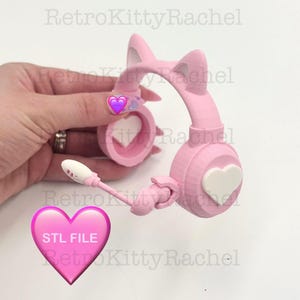 Pop Doll Gamer Headset STL-fil: 3D-utskrift av miniatyrhörlurar