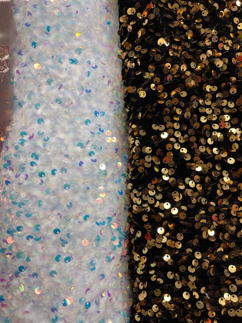 VELVET SEQUIN FABRIC Etsy