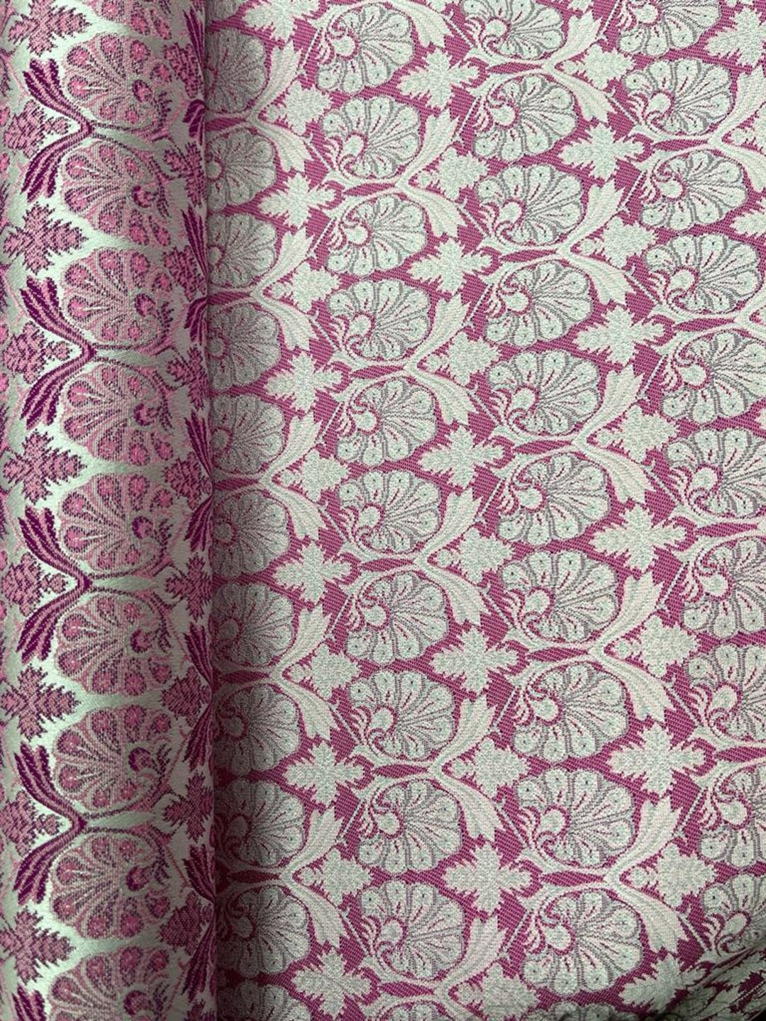 Pink Brocade Fabric Barber