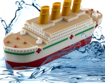The Britannic Floating 6 inch Bath Boat from TUBTASTIC, pretend play, cake topper, RMS Britannic