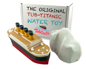 Set Sail with the Original TITANIC 6 in. Bathtub Toy from Tubtastic! - Includes Bonus Iceberg!