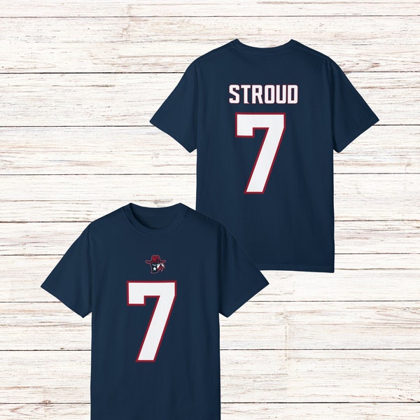 CJ Stroud Houston Football T Shirt Jersey, Comfort Colors, Christmas Gift