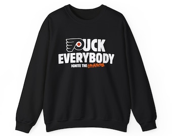 Flyer F*ck Everybody Crewneck Sweatshirt| Philadelphia Flyers Hockey, 2026 Playoff Home Game Sweatshirt