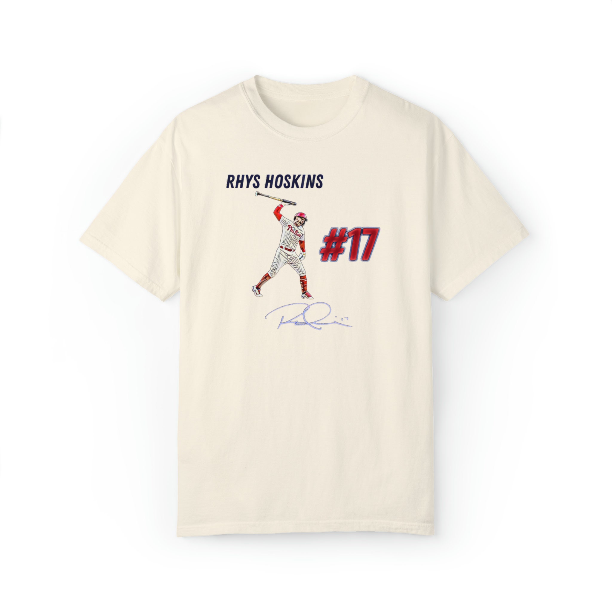 Youth Rhys Hoskins Philadelphia Phillies Base Runner Tri-Blend Long Sleeve  T-Shirt - Red