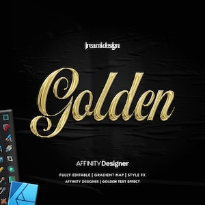 Affinity Designer Text Effect, Gold Text Effect