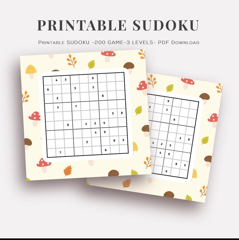 Sudoko Printable 200 Sudokus Printable Soduko Pdf Printanle 100 Pages Instant Download Soduko Sudoko Printable 200 Sudokus Printable Soduko Pdf Printanle 100 Pages Instant Download Soduko