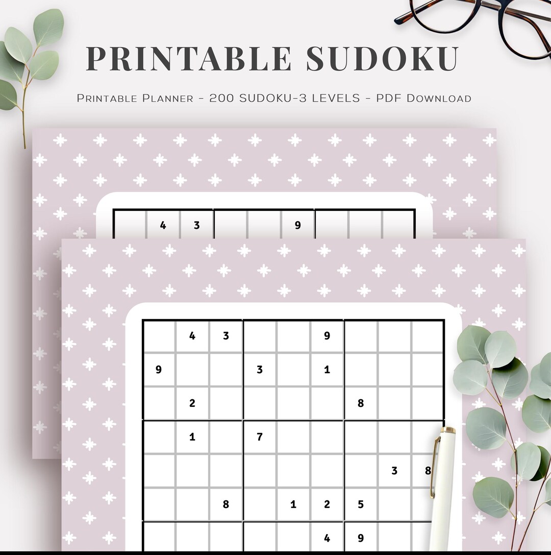Sudoko Printable 200 Sudokus Printable Soduko Pdf Printanle 100 Pages Instant Download Soduko Sudoko Printable 200 Sudokus Printable Soduko Pdf Printanle 100 Pages Instant Download Soduko