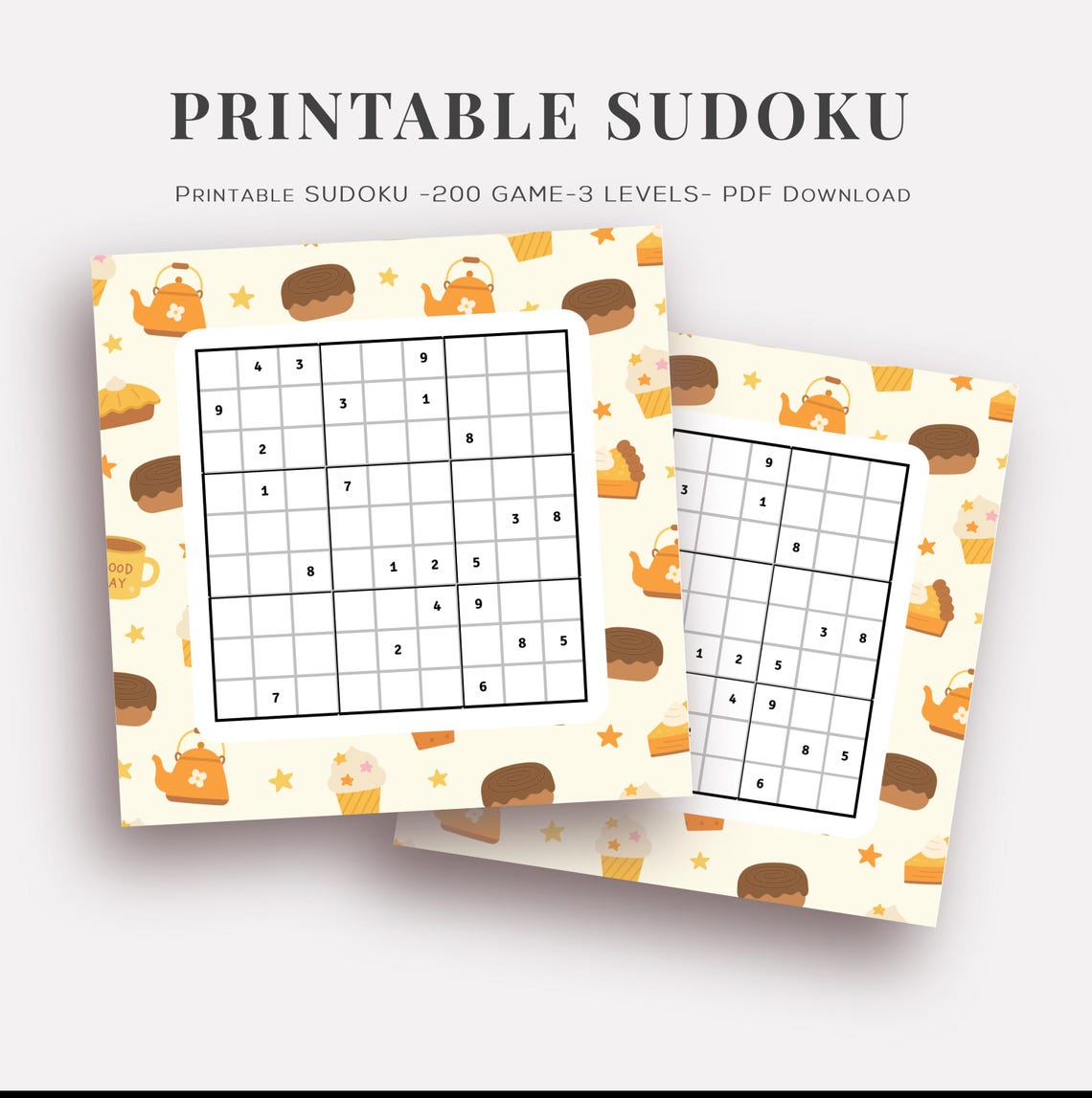 Sudoko Printable 200 Sudokus Printable Soduko Pdf Printanle 100 Pages ...