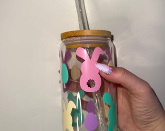 Easter spring glass cup
