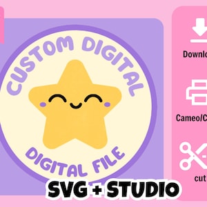 Archivo SVG/Studio - Custom digital file - cameo/cricut- personalizable, editable