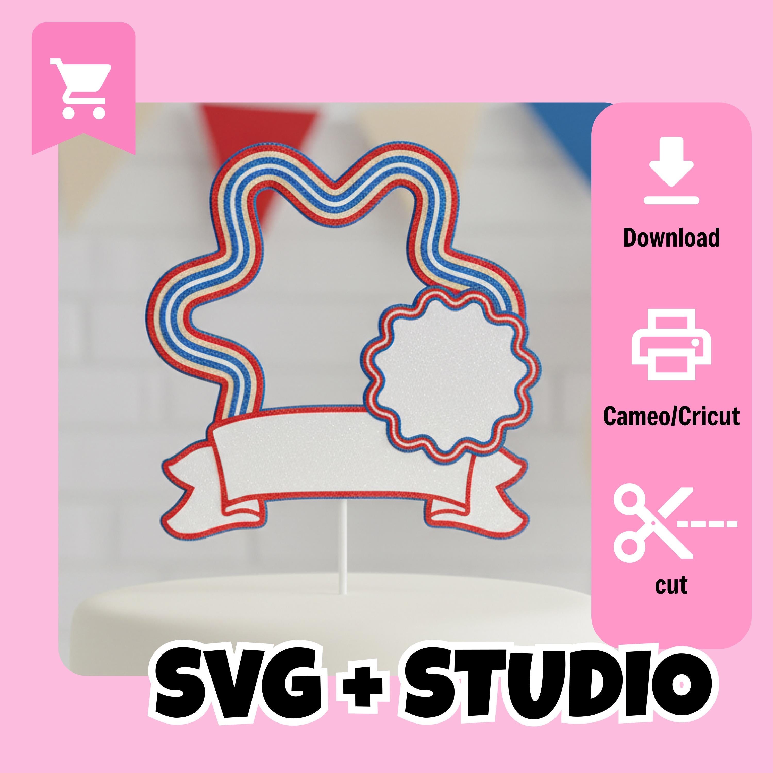 Cake Topper - Svg/studio File - 3D Cake Topper Mold - Cricut/cameo - Etsy