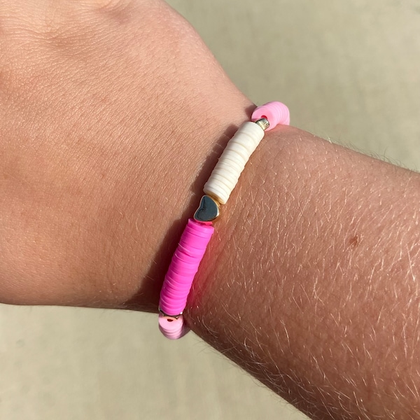 Barbie Girl!!-Clay bead bracelet