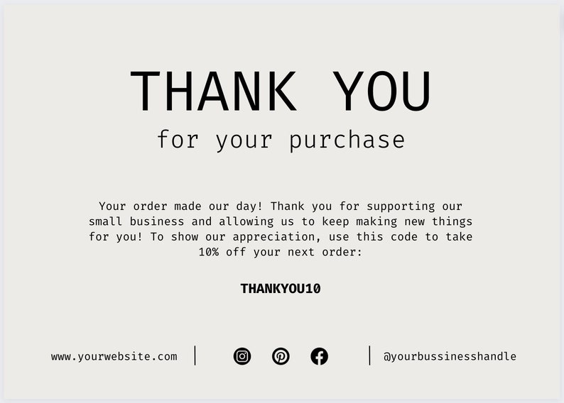 Retro Thank You Card Template Canva Editable Thankyou Cards Black Grey