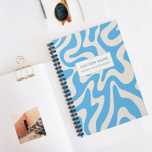 Customizable Blue School Psychologist Notebook
