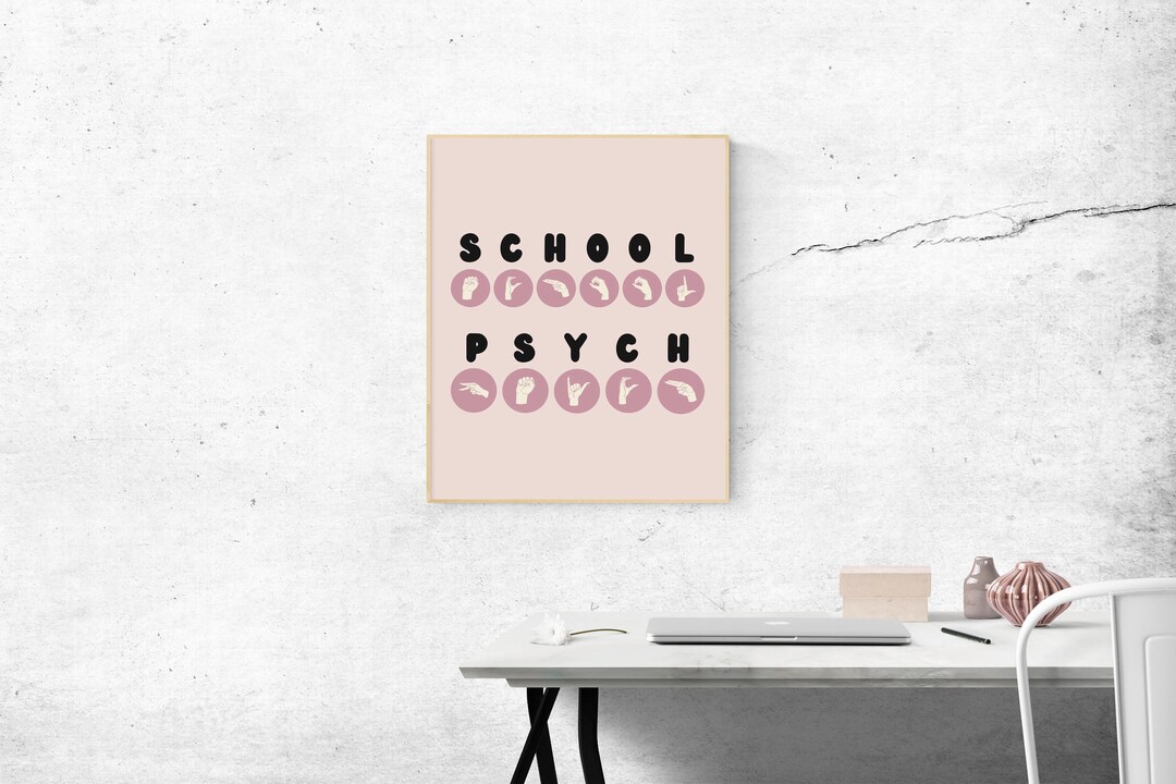 School Psychologist American Sign Language (ASL) Poster - Etsy