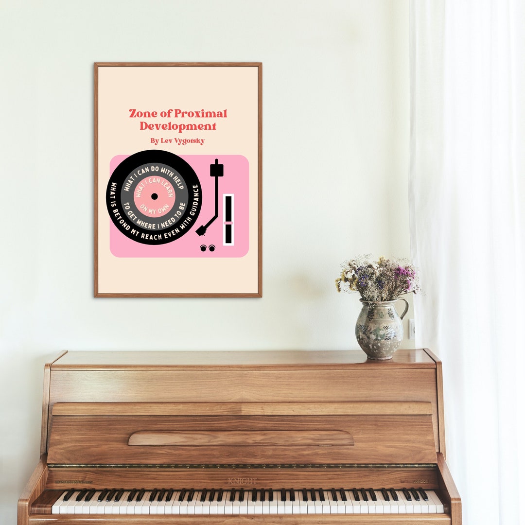 Zones of Proximal Development Record Player Print in Pink - Etsy