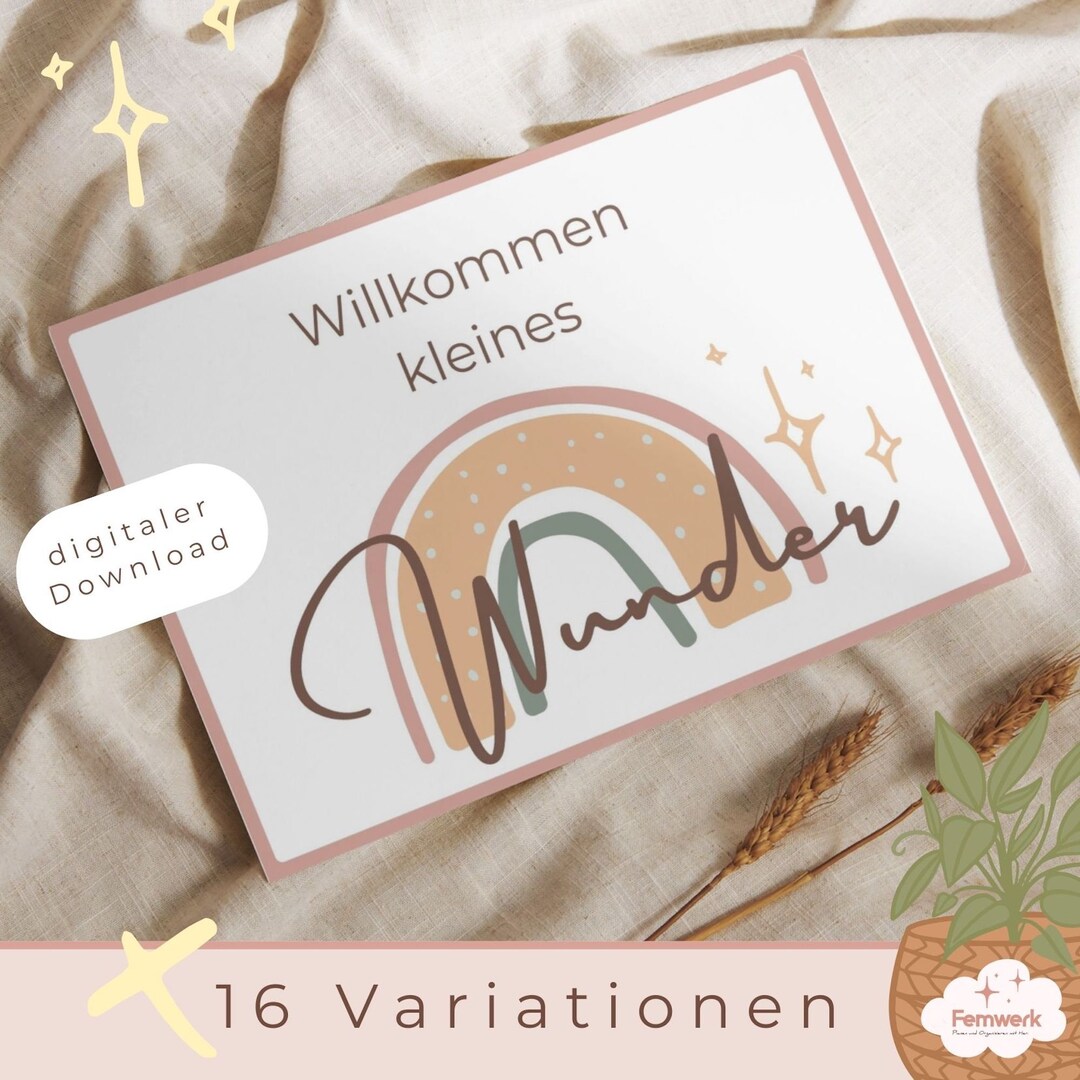 Birth Card Baby Printable Template New Baby Card Greeting - Etsy