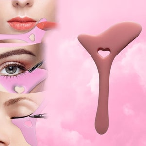 All in one Pink Makeup Applicator | Mascara shield | Lipstick applicator | Eyeliner guide