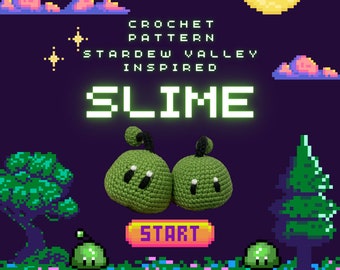 Slime Buddy Crochet Pattern || Stardew Valley Inspired || Amigurumi Pattern, Video Games