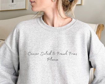 Girl Dinner Crewneck, Sweatshirt with Cute Saying, Sweatshirt Crewneck, Sorority Crewneck, College Crewneck, Crew Neck, Sweatshirt Trendy