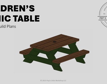 Digital Plans - Children's Picnic Table